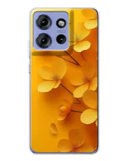 Чохол для Motorola Edge 50 з картинкою «Золоті пелюстки»
