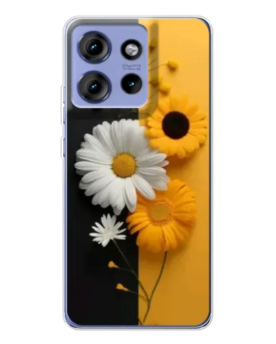 Чохол для Motorola Edge 50 з картинкою «Соняшник та ромашка»