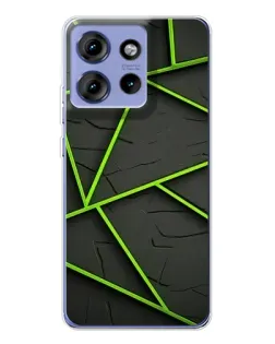 Чехол для Motorola Edge 50 с картинкой «Зеленые геометрические линии» Чехол для Motorola Edge 50 с картинкой «Зеленые геометрические линии»