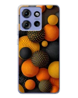 Чехол для Motorola Edge 50 с картинкой «Объемные оранжевые сферы» Чехол для Motorola Edge 50 с картинкой «Объемные оранжевые сферы»