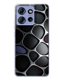Чехол для Motorola Edge 50 с картинкой «Объемная темная решетка» Чехол для Motorola Edge 50 с картинкой «Объемная темная решетка»