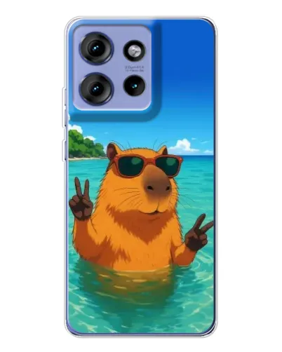Чохол для Motorola Edge 50 з картинкою «Морська капібара»