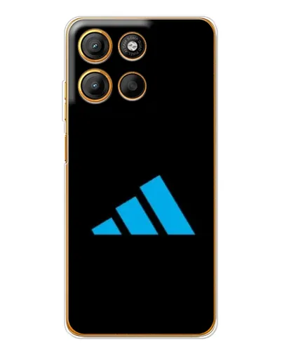 Чехол для Motorola Edge 60 Fusion с картинкой «Adidas Cyan Logo»