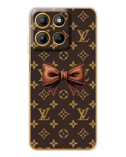 Чехол для Motorola Edge 60 Fusion с картинкой «LV с бантом»