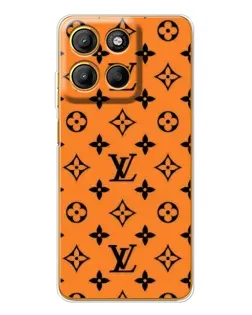 Чехол для Motorola Edge 60 Fusion с картинкой «Оранжевый стиль LV»