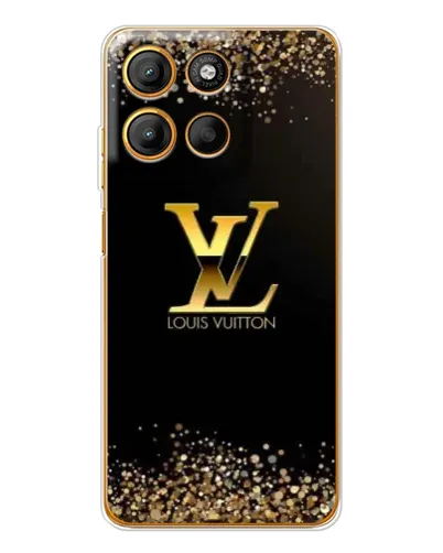 Чехол для Motorola Edge 60 Fusion с картинкой «LV — золотые искры»