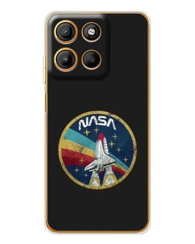 Чехол для Motorola Edge 60 Fusion с картинкой «NASA — эмблема миссии»