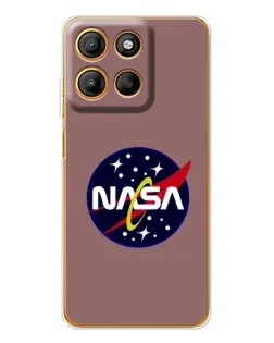 Чехол для Motorola Edge 60 Fusion с картинкой «NASA — ретро космос»