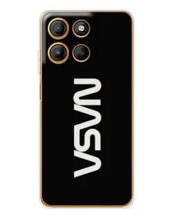 Чехол для Motorola Edge 60 Fusion с картинкой «NASA — вертикальный логотип»