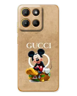 Чехол для Motorola Edge 60 Fusion с картинкой «Микки Маус Gucci — крафт»