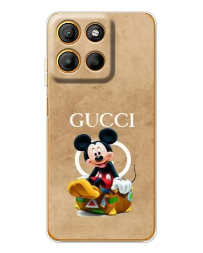 Чехол для Motorola Edge 60 Fusion с картинкой «Микки Маус Gucci — крафт» Чехол для Motorola Edge 60 Fusion с картинкой «Микки Маус Gucci — крафт»