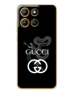 Чехол для Motorola Edge 60 Fusion с картинкой «Gucci — серебряная змея»