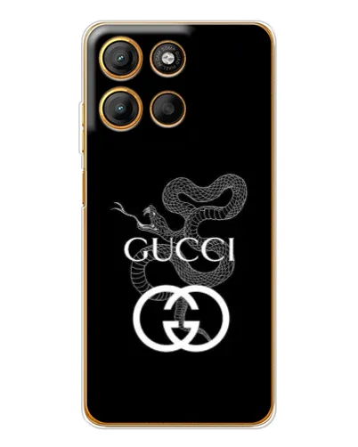 Чехол для Motorola Edge 60 Fusion с картинкой «Gucci — серебряная змея» Чехол для Motorola Edge 60 Fusion с картинкой «Gucci — серебряная змея»