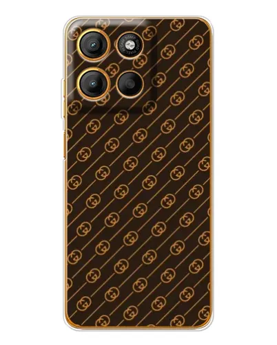 Чехол для Motorola Edge 60 Fusion с картинкой «Gucci — золотые диагонали» Чехол для Motorola Edge 60 Fusion с картинкой «Gucci — золотые диагонали»