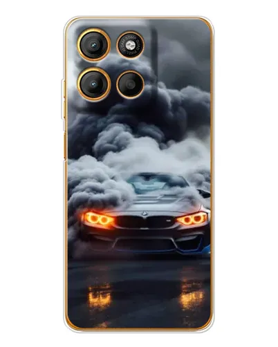 Чехол для Motorola Edge 60 Fusion с картинкой «BMW в дыму»