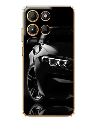 Чехол для Motorola Edge 60 Fusion с картинкой «Черная BMW — профиль» Чехол для Motorola Edge 60 Fusion с картинкой «Черная BMW — профиль»