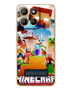 Чехол для Motorola Edge 60 Fusion с картинкой «Minecraft герои игры»
