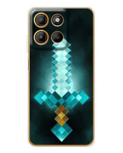 Чехол для Motorola Edge 60 Fusion с картинкой «Алмазный меч неон» Чехол для Motorola Edge 60 Fusion с картинкой «Алмазный меч неон»