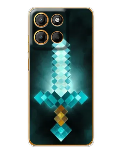 Чехол для Motorola Edge 60 Fusion с картинкой «Алмазный меч неон» Чехол для Motorola Edge 60 Fusion с картинкой «Алмазный меч неон»