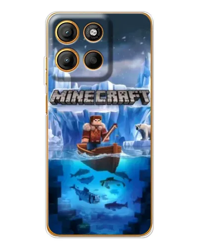 Чехол для Motorola Edge 60 Fusion с картинкой «Minecraft ледяной мир» Чехол для Motorola Edge 60 Fusion с картинкой «Minecraft ледяной мир»