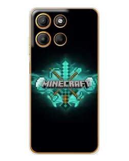 Чехол для Motorola Edge 60 Fusion с картинкой «Minecraft Diamond лого» Чехол для Motorola Edge 60 Fusion с картинкой «Minecraft Diamond лого»