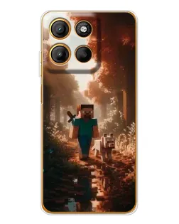 Чехол для Motorola Edge 60 Fusion с картинкой «Стив в лесу» Чехол для Motorola Edge 60 Fusion с картинкой «Стив в лесу»