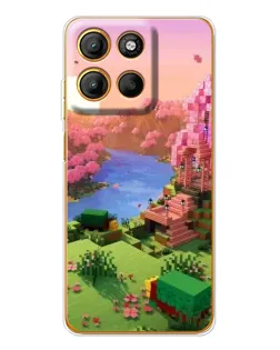 Чехол для Motorola Edge 60 Fusion с картинкой «Розовое дерево Minecraft» Чехол для Motorola Edge 60 Fusion с картинкой «Розовое дерево Minecraft»