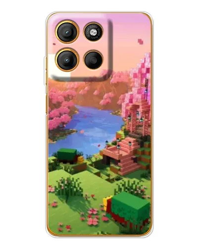 Чехол для Motorola Edge 60 Fusion с картинкой «Розовое дерево Minecraft» Чехол для Motorola Edge 60 Fusion с картинкой «Розовое дерево Minecraft»