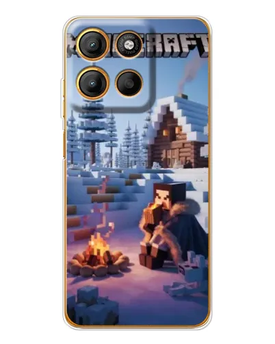 Чехол для Motorola Edge 60 Fusion с картинкой «Зимний Minecraft» Чехол для Motorola Edge 60 Fusion с картинкой «Зимний Minecraft»