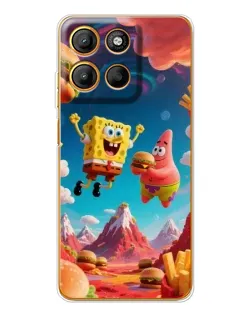 Чехол для Motorola Edge 60 Fusion с картинкой «Космический фастфуд»