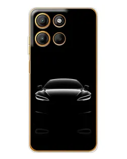 Чехол для Motorola Edge 60 Fusion с картинкой «Силуэт Tesla Night»