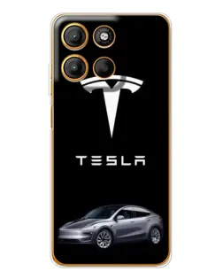Чехол для Motorola Edge 60 Fusion с картинкой «Tesla Model Y»