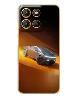 Чехол для Motorola Edge 60 Fusion с картинкой «Cybertruck в пустыне»