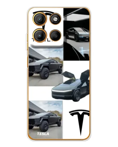 Чехол для Motorola Edge 60 Fusion с картинкой «Коллаж Cybertruck Tesla» Чехол для Motorola Edge 60 Fusion с картинкой «Коллаж Cybertruck Tesla»