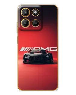Чехол для Motorola Edge 60 Fusion с картинкой «Mercedes AMG — красная линия»