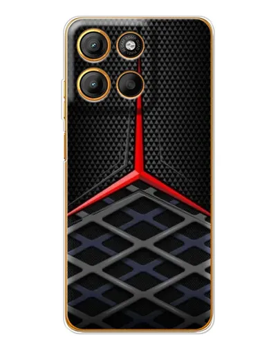 Чехол для Motorola Edge 60 Fusion с картинкой «Mercedes Carbon Grid»