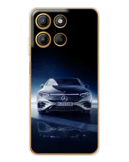 Чехол для Motorola Edge 60 Fusion с картинкой «Ночной Mercedes EQ»