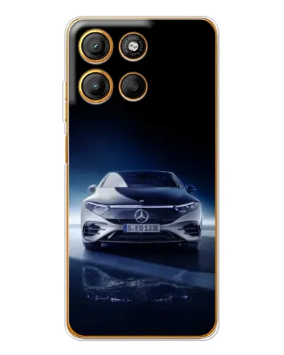 Чехол для Motorola Edge 60 Fusion с картинкой «Ночной Mercedes EQ»