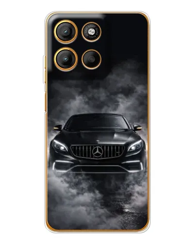 Чехол для Motorola Edge 60 Fusion с картинкой «Mercedes в дыму»