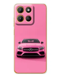 Чехол для Motorola Edge 60 Fusion с картинкой «Розовый Mercedes AMG»