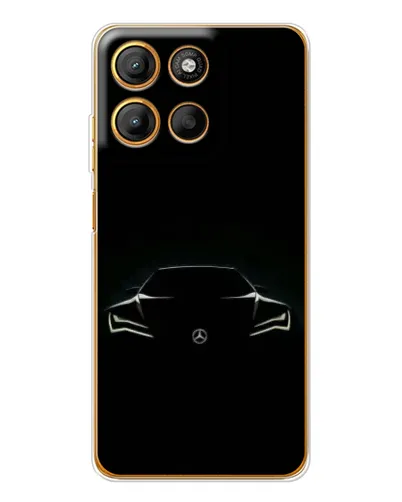 Чехол для Motorola Edge 60 Fusion с картинкой «Mercedes — силуэт авто» Чехол для Motorola Edge 60 Fusion с картинкой «Mercedes — силуэт авто»