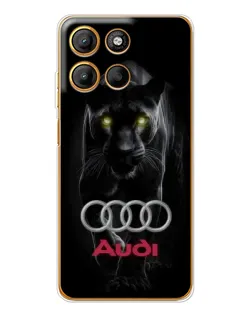 Чехол для Motorola Edge 60 Fusion с картинкой «Пантера и Audi»