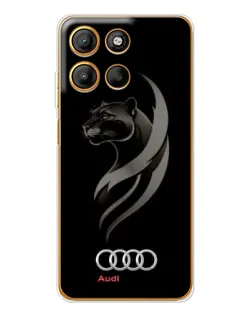 Чехол для Motorola Edge 60 Fusion с картинкой «Графика — пантера и Audi»