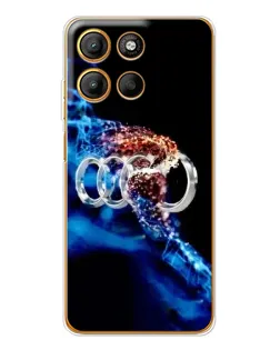 Чехол для Motorola Edge 60 Fusion с картинкой «Энергия лого Audi»
