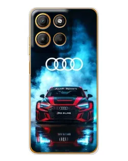 Чехол для Motorola Edge 60 Fusion с картинкой «Audi Sport — неон»