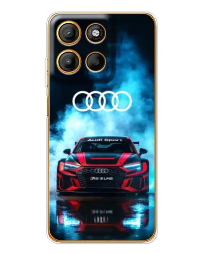 Чехол для Motorola Edge 60 Fusion с картинкой «Audi Sport — неон»
