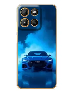 Чехол для Motorola Edge 60 Fusion с картинкой «Audi — голубая энергия»