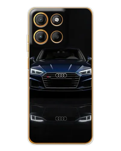 Чехол для Motorola Edge 60 Fusion с картинкой «Audi — ночное отражение»