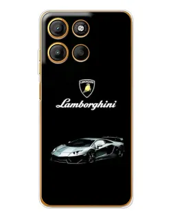 Чехол для Motorola Edge 60 Fusion с картинкой «Логотип Lamborghini классика»