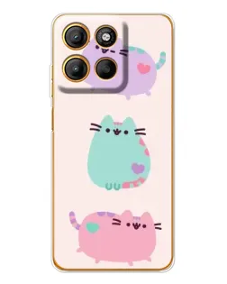 Чехол для Motorola Edge 60 Fusion с картинкой «Pusheen трио»